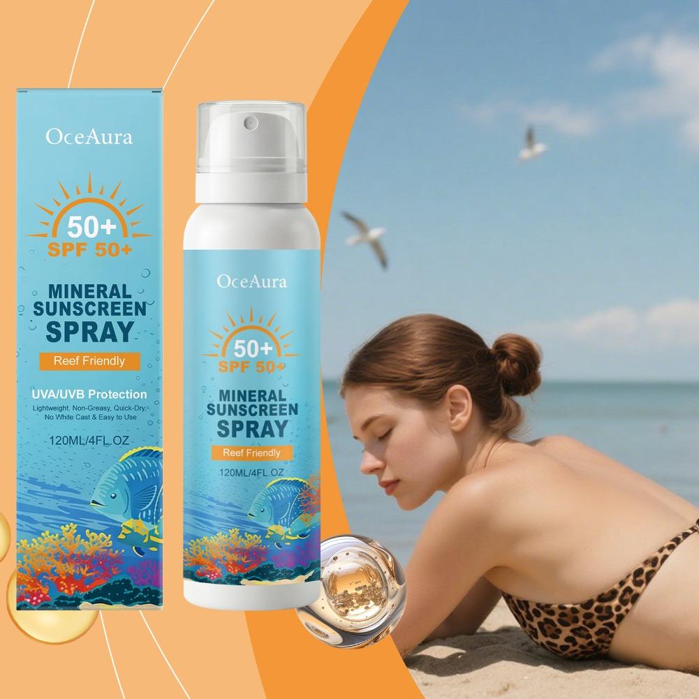 OceAura SPF50+ Mineral Sunscre - Face Mist Mineral review and price