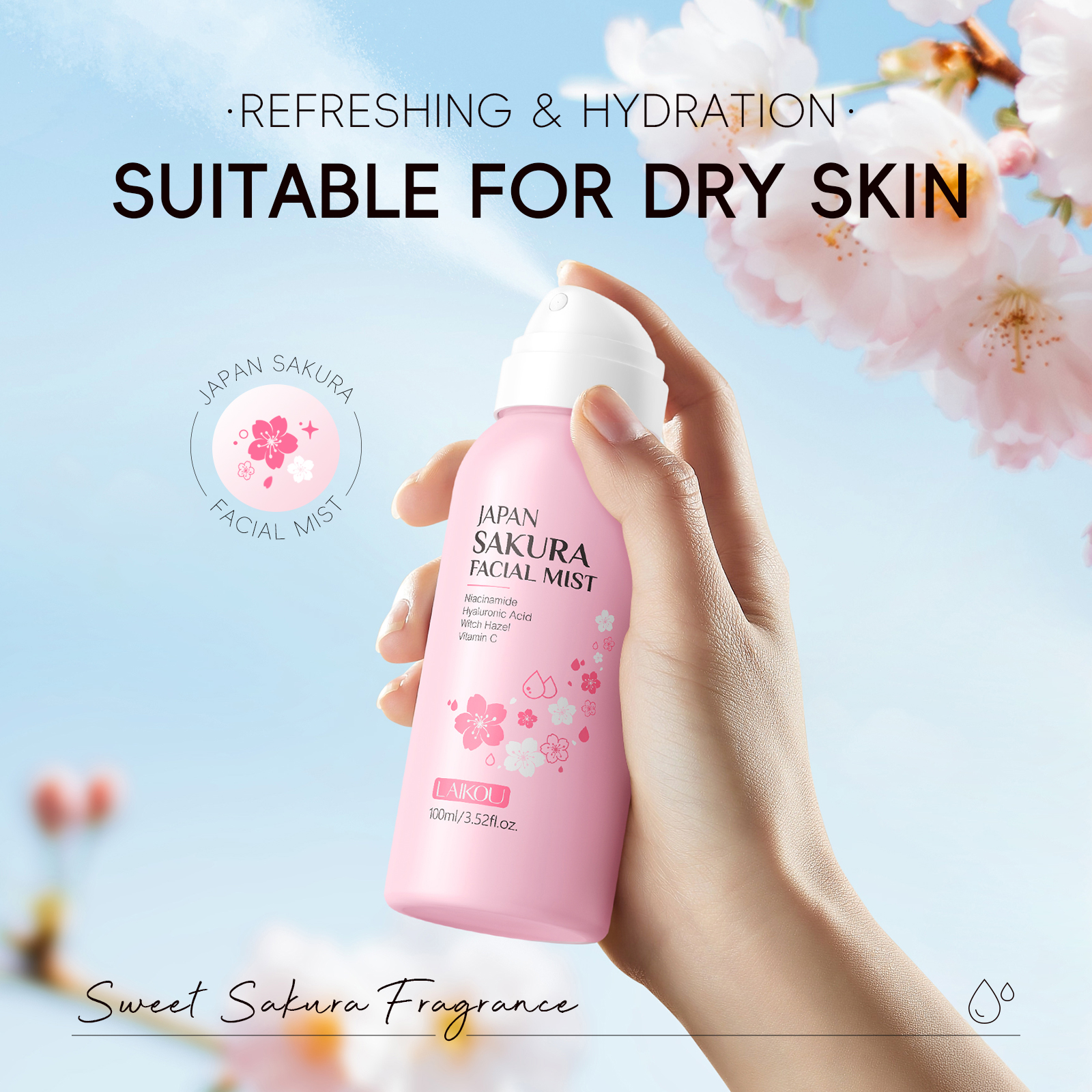 LAIKOU Japan Sakura Skin Care  - Skincare Pink review and price