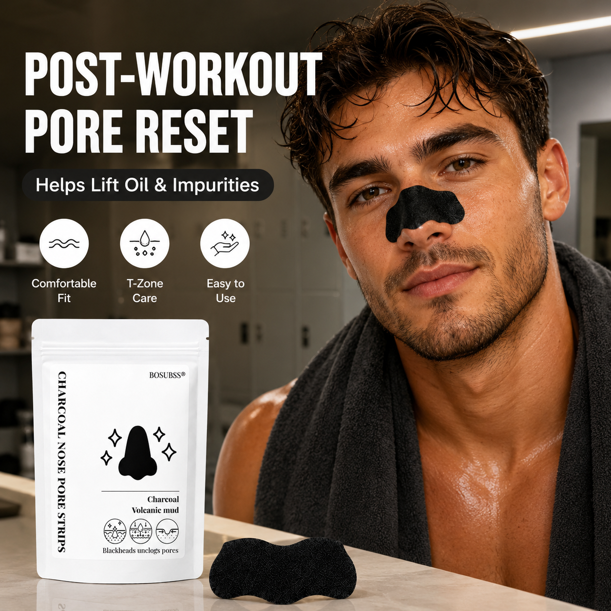 Tea Tree Charcoal Nose Strips  - Skincare Oil Control review and price