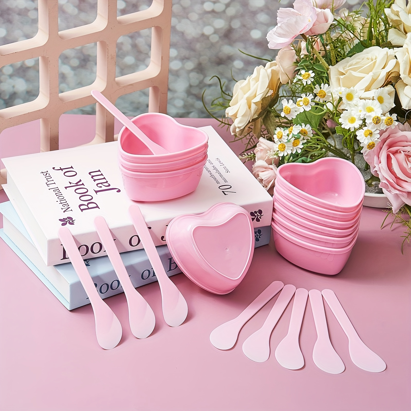 6-piece Pink Heart Shaped Faci - Skincare Pink review and price