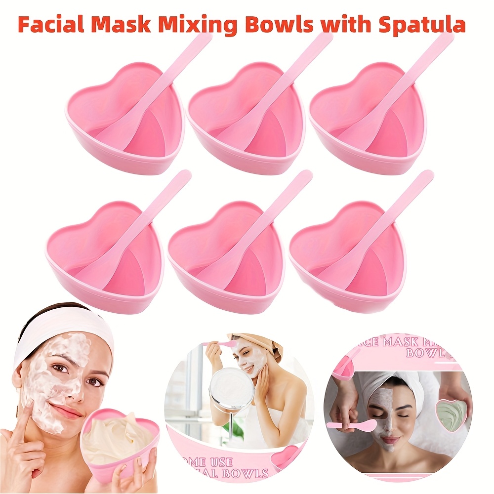 6-piece Pink Heart Shaped Faci - Skincare Pink review and price