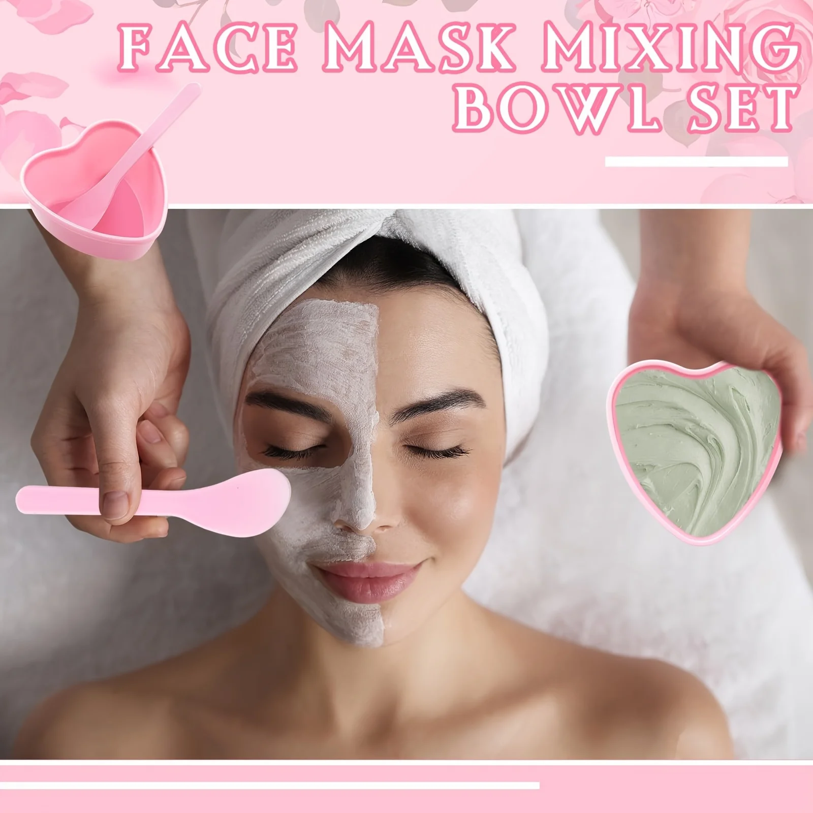 6-piece Pink Heart Shaped Faci - Skincare Pink review and price