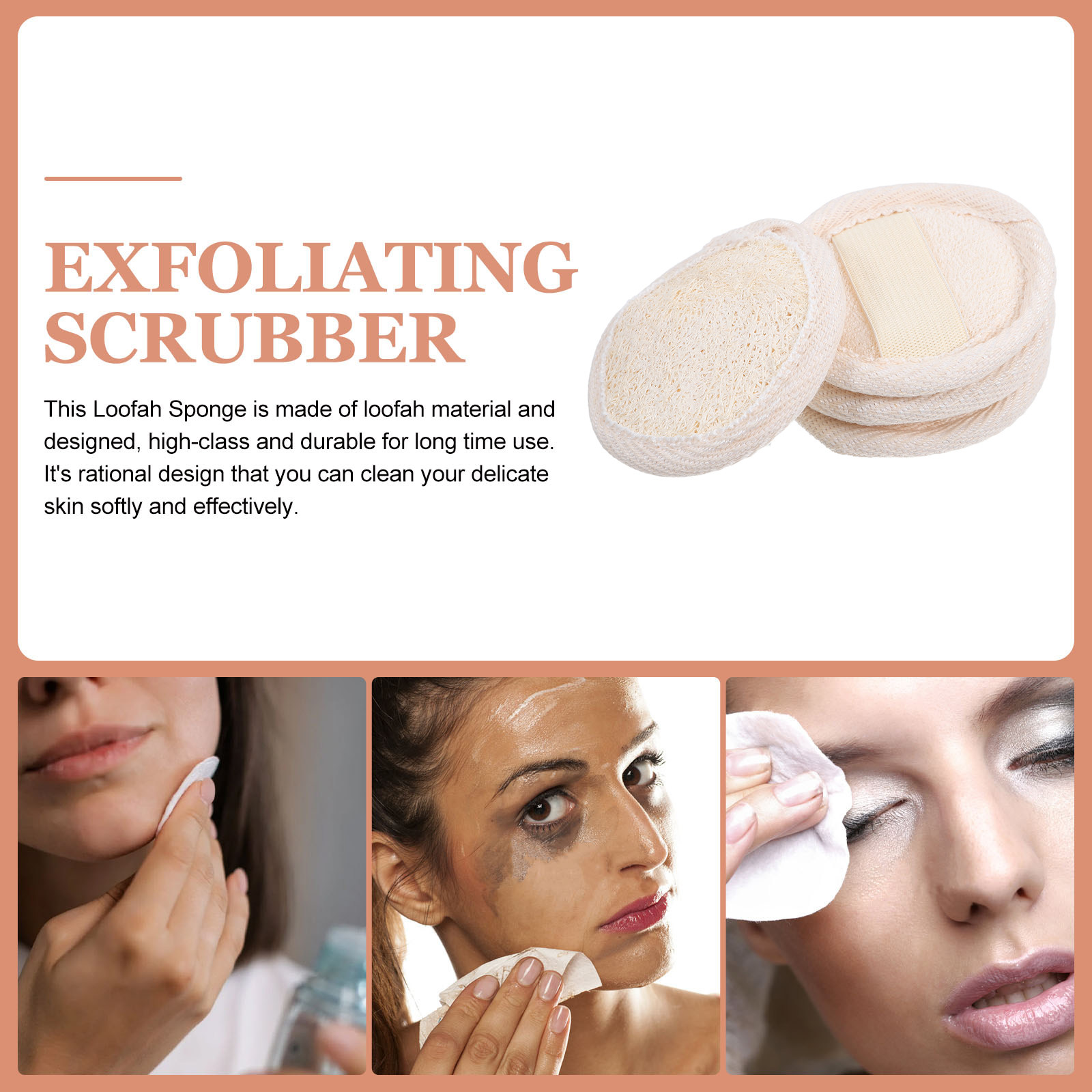 4Pcs Loofah Facial Cleaning Pa - Skincare Exfoliating review and price