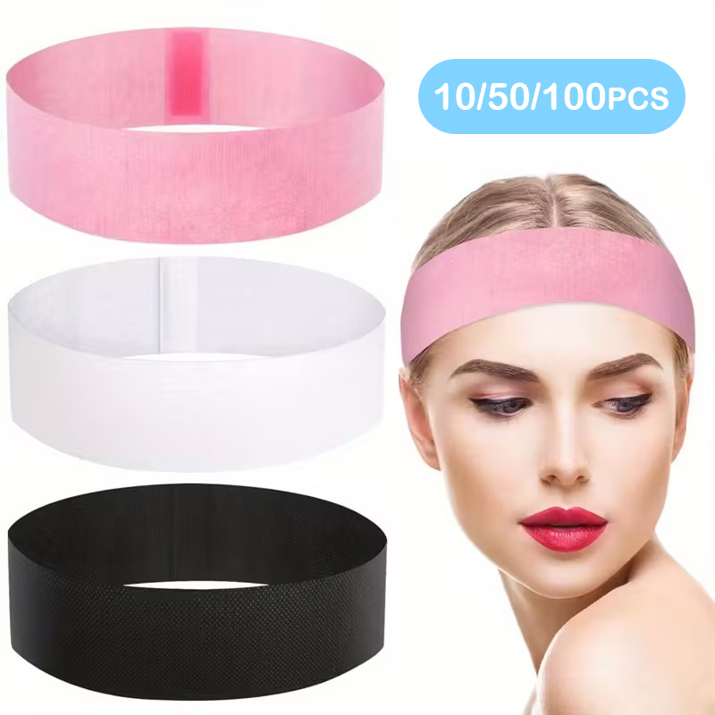 10/50/100pcs Disposable Headba - Skincare Pink review and price