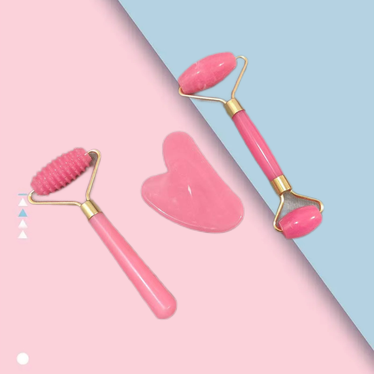 3Pcs Gua Sha Scraper Board Rol - Skincare Pink review and price