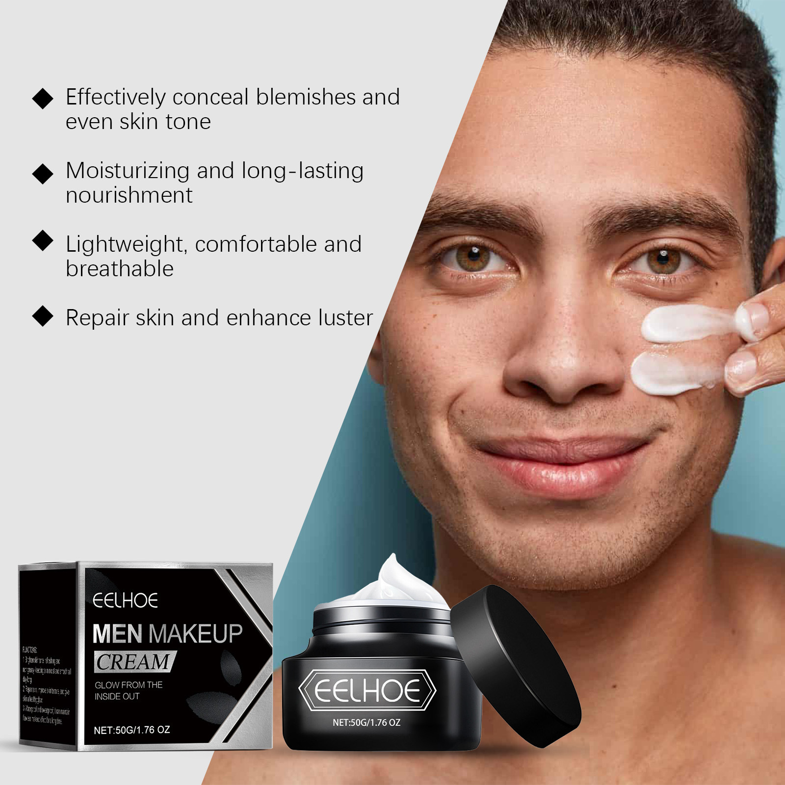 EELHOE BB Cream for Men Cosmet - Skincare Oil Control review and price