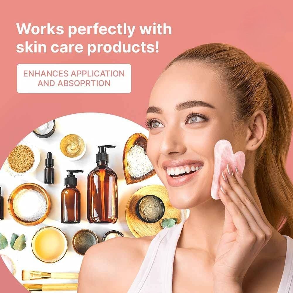 Gua Sha Jade Stone Gua Sha Mas - Skincare Pink review and price