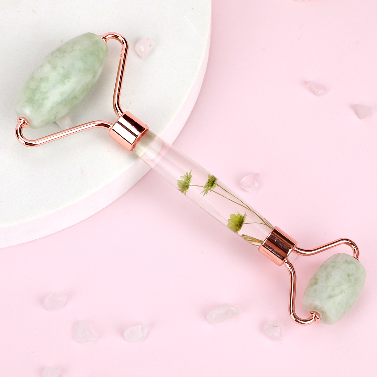 Natural Jade Roller Massager f - Skincare Pink review and price
